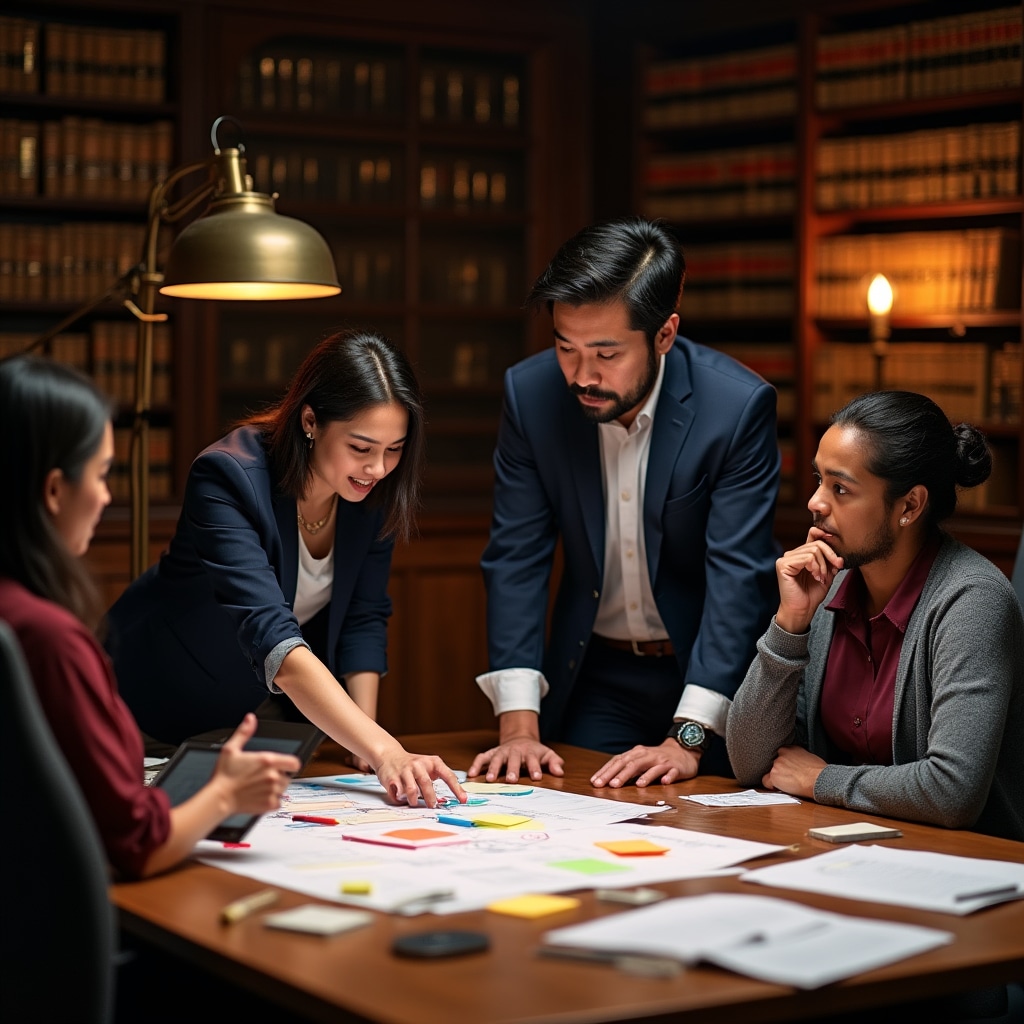 Workshop participants collaborating on project planning exercise